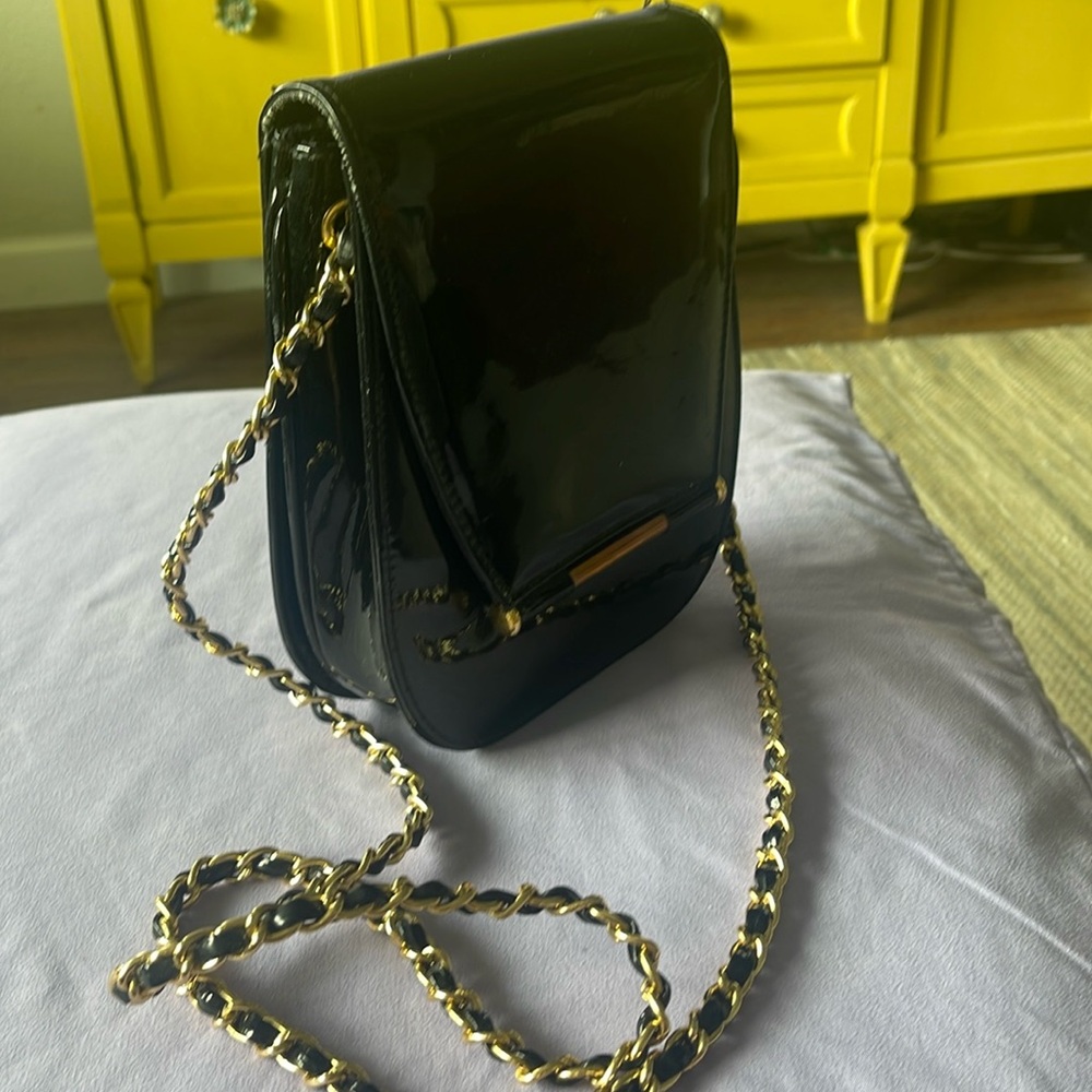 Black Patent Leather Crossbody